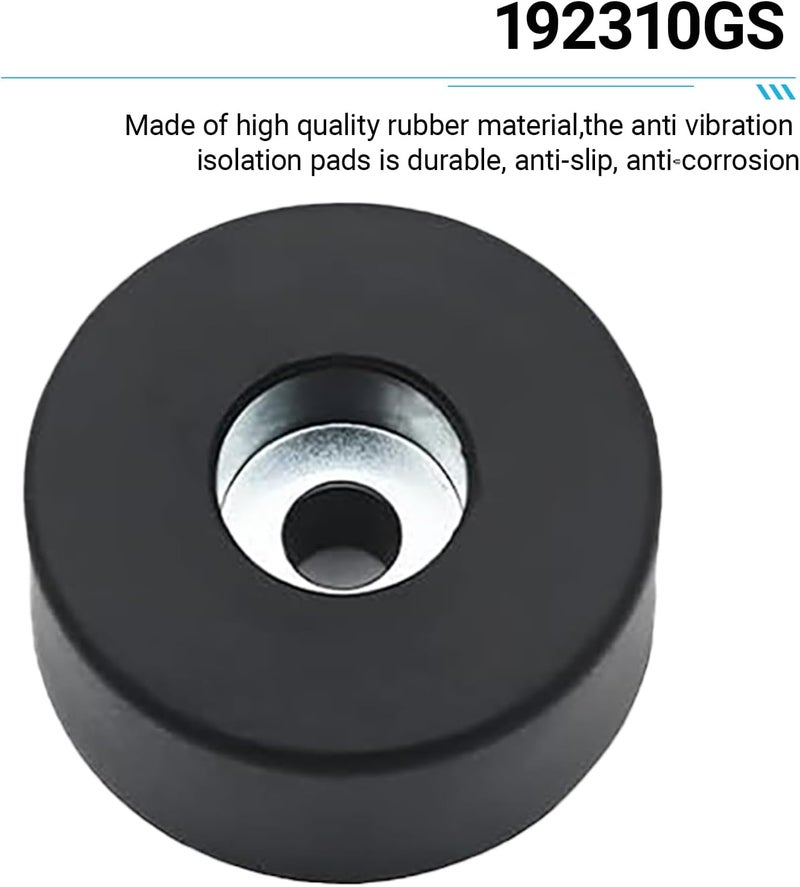 GnDaYoug 4PCS 192310GS Anti Vibration Rubber Feet Pads Bumper for Air Compressors, Generators Pressure Washers –Isolation Mounts Compatible with Coleman Powermate 094-0026 Sanborn E106661, Husky Fini D091007 - Image 4